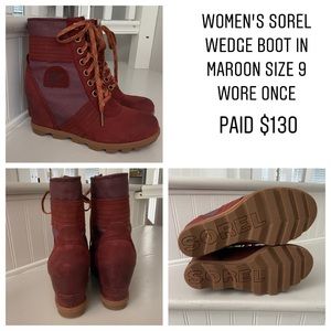 Women’s SOREL wedge lace up boot